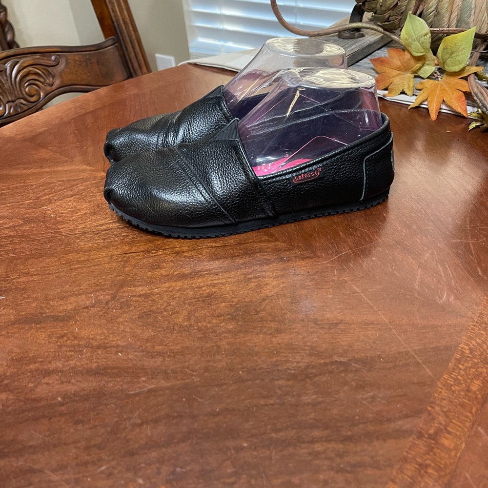 Laforst women pebbled leather loafers work slip on slip resistant
